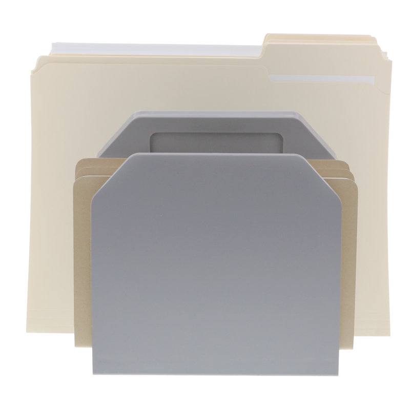 Plastic File Organizer, Gray