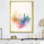«Minimalisme montagne arc-en-ciel paysage I», reproduction sur toile