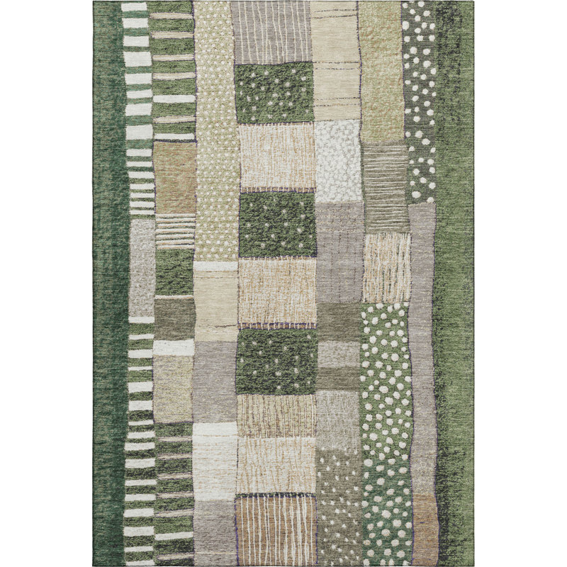 Premium Machine Washable Millbrook AMF1960 Geometric Rug, Rectangle 3' x 5'