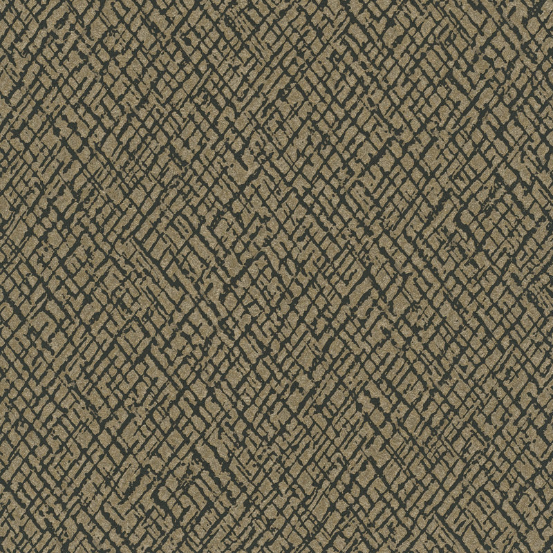 Air Collection Crosshatch Effect Textured Wallpaper Roll, Gold