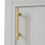 Meuble-lavabo gris de 50 cm (20 po) avec lavabo simple, armoire, étagère de rangement et tablette ouverte pour lavabo en céramique blanche de 50 cm (20 po), porte à fermeture amortie, charnières en acier inoxydable, style moderne et fonctionnel