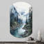 Gris gris bleu, forêt minimaliste, Reflections II - Minimalisme cylindrique, art mural asymétrique en métal-110483264