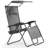 Outdoor Folding Recliner Lounge Chair with Shade Canopy And Cup Holder-1873430503
