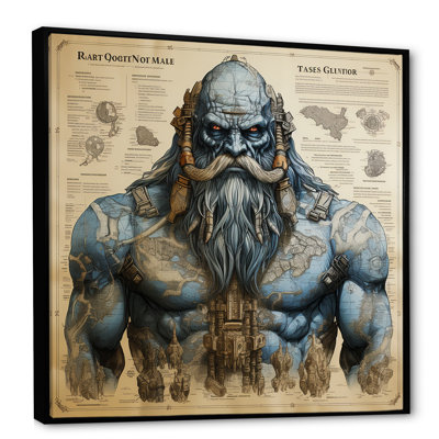 " Mystic Blue Giant Blue Print "