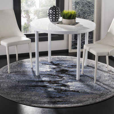 Tapis bleu / gris anthracite Dontae