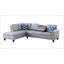 Canapé modulaire en similicuir avec repose-pieds