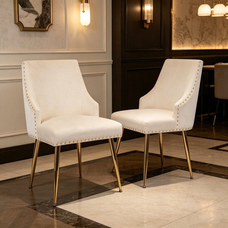 Ensemble de 2 pièces Wyant avec clous, Beige