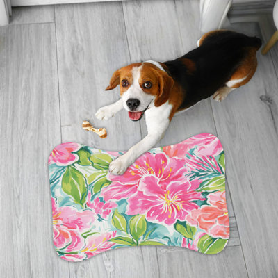 Stylish Bloom Blend - 1 Piece Bone Shape Feeding Mat