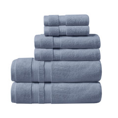 Crate and Barrel Organic 800-gram 6-Piece Turkish Towel Set - Slate