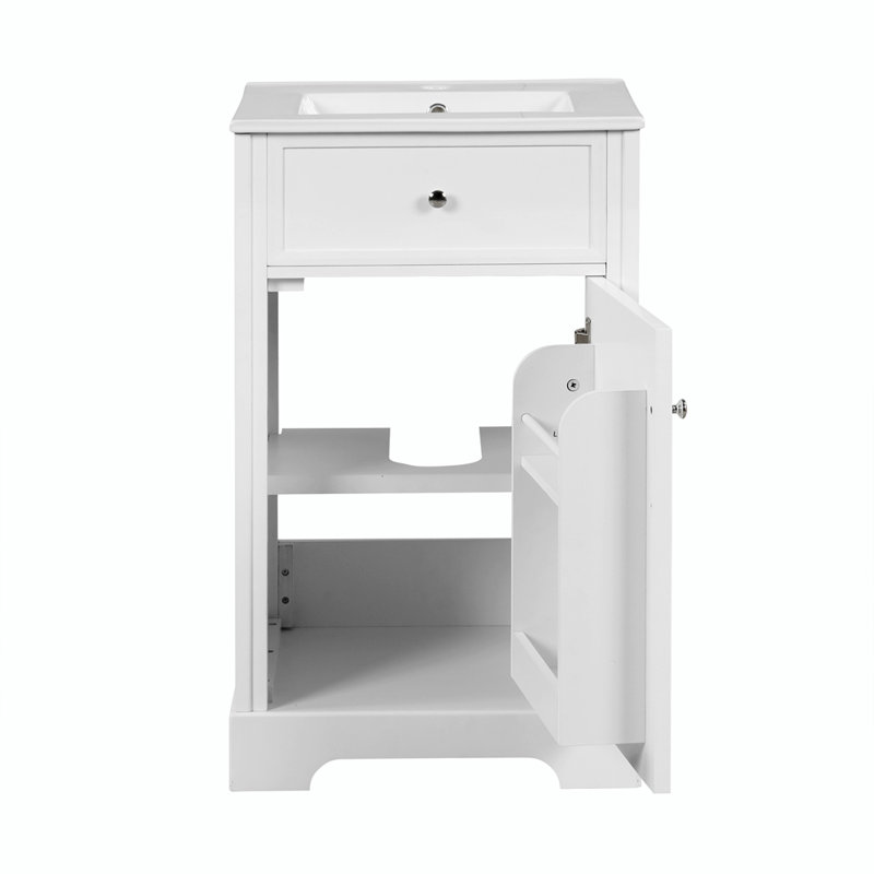 Meuble-lavabo simple 20 po avec comptoir en céramique Tifney