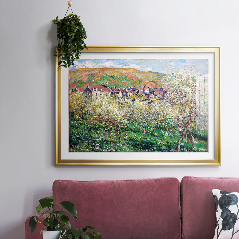 Monet, impression encadrée sur papier par Claude Monet, H 15 po x l 21 po x P 1,5 po, Or