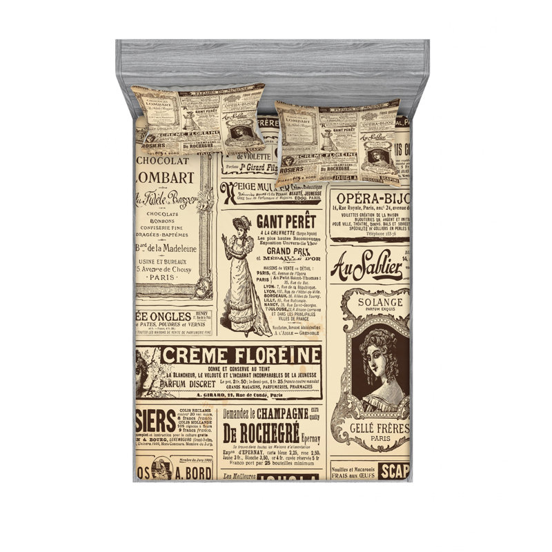 Microfiber Sheet Set, Queen Sheet Set with Fitted Sheet