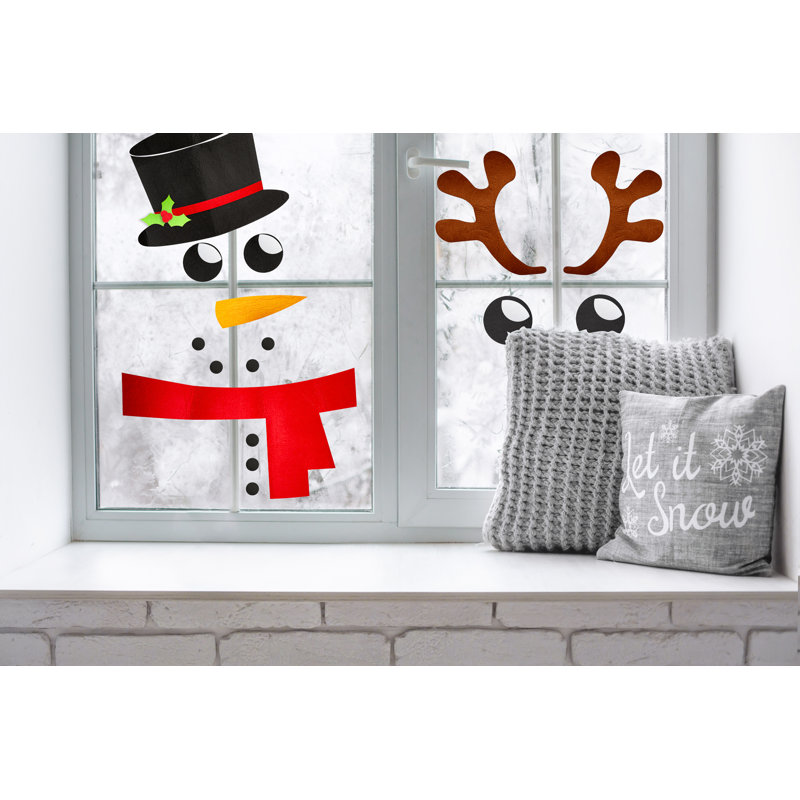 Ensemble de décoration pour porte et fenêtre Felt Snowman
