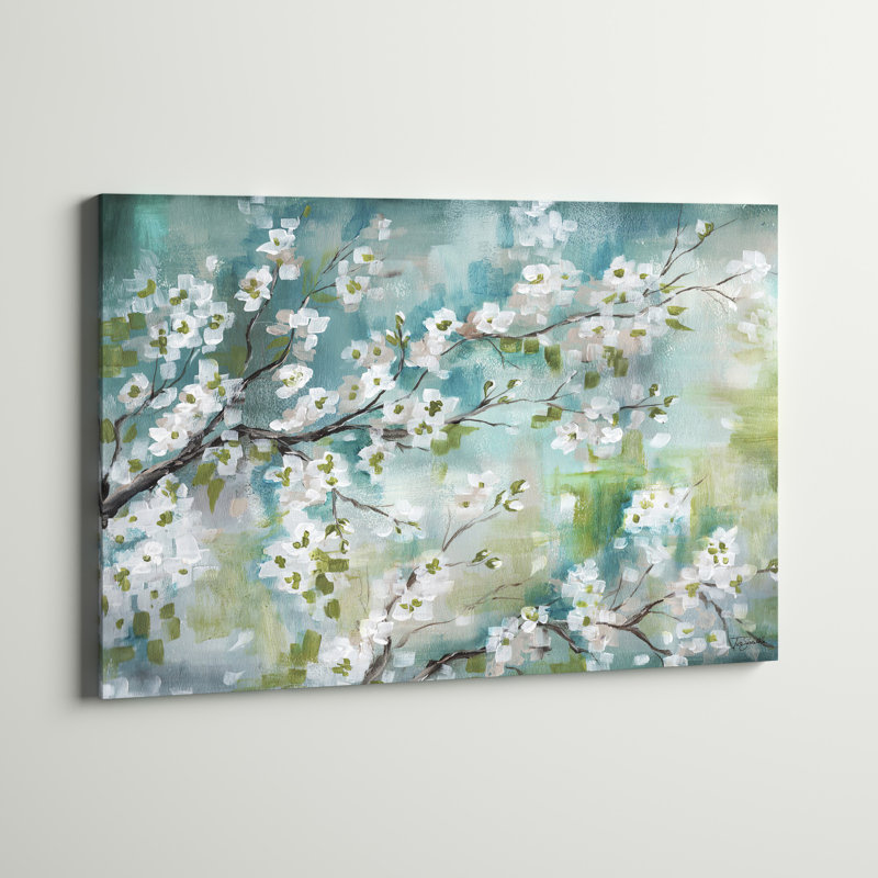 «Cherry Blossoms II» par Tre Sorelle Studios - impression sur toile tendue, 10 po x 15 po