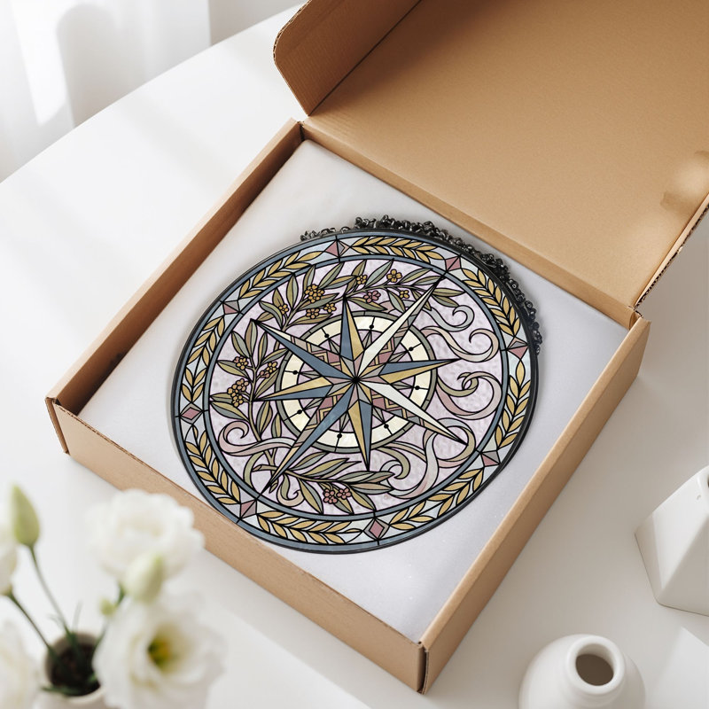 Vitrail Compass Rose, 7.8"H