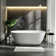 55.1'' x 27.6'' Freestanding Soaking Solid Surface Bathtub