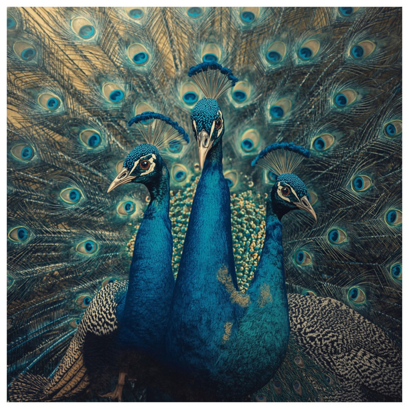 Trois rideaux de douche Three Peacocks, 70in W x 72in H