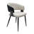 Modern Upholstered Dining Chairs with Arms Set of 2 Two Tone Microfiber Leather Dining Chairs-289064136-286282452