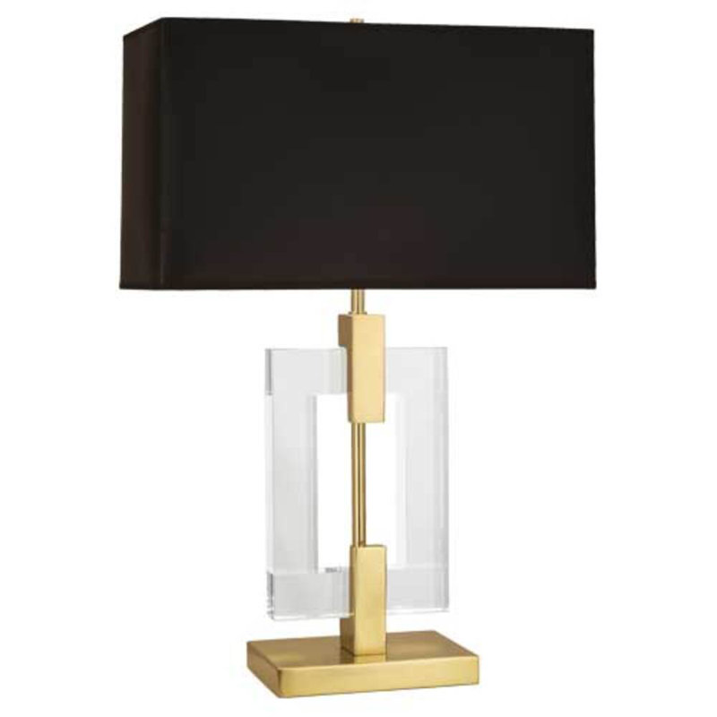 Lampe de table Lincoln, Laiton / transparent, Noir opaque