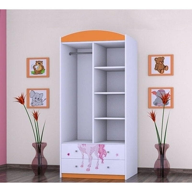 Maguire 2 Door Wardrobe, Orange