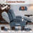 Loveseat Recliner Sofa with Cup Holders, 2 Seat Manual Recliner Chair, reclining loveseat couch for Living Room, Home Theater, Small Spaces, Blue-394820091