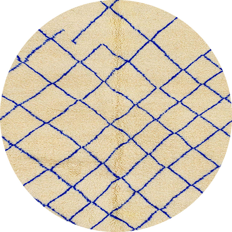 Abstract Indoor Rug, Round 7'