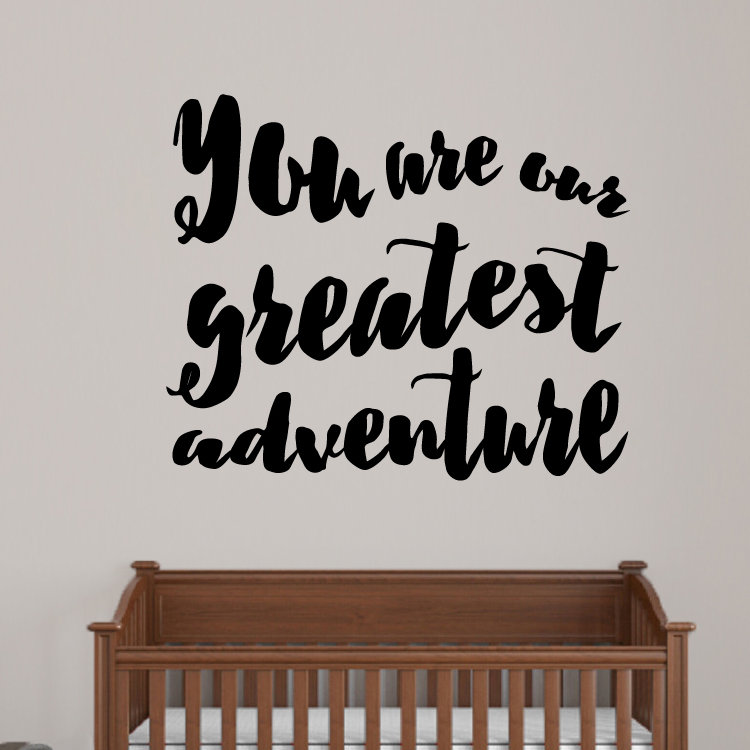Text & Numbers Non-Wall Damaging Wall Decal, Black