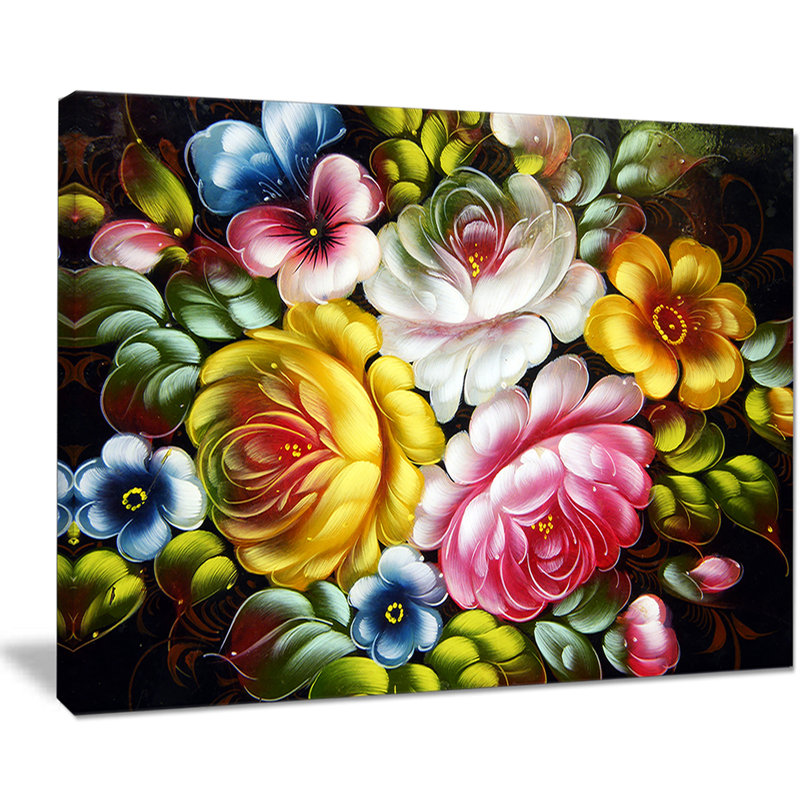 «Digital Flower Bouquet», impression sur toile tendue, H 30 po x l 40 po x P 1 po