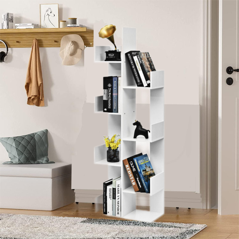 Bibliothèque géométrique Amiel H 57 "x l 20", Blanc