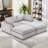 Odai 77.2" W Chenille Sleeper Sectional with Ottomans 