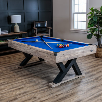 American Legend 84" Kirkwood Rustic Wood Billiard Table