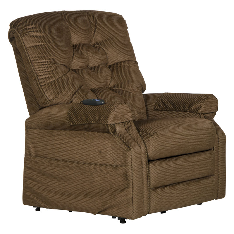Patriot Power Lift Assist Upholstered Recliner, Brown 100% Polyester