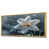 Toile avec cadre flottant or