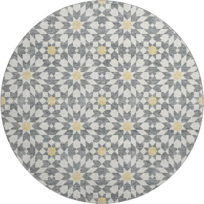 Premium Machine Washable Tweedy Gray Rug