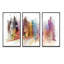 Road In City Art - 3 pièces, cadre flottant, impression sur toile-1825388632-1825388639