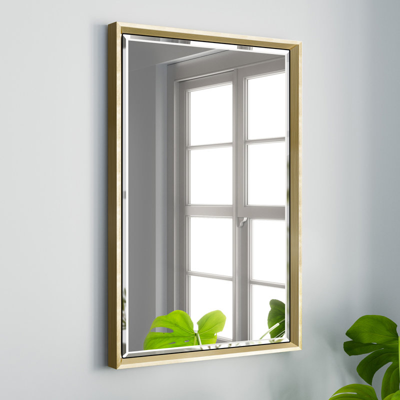 Miroir mural Lohoski, Doré, 24 po x 16 po