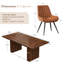 Ensemble de table de salle à manger rectangulaire Modern Farmhouse 7 pièces avec 6 chaises rembourrées et rembourrées-132714278-132714279