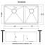Roma 33" L x 19" W Double Basin Undermount Kitchen Sink with Basket Strainer