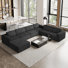Modular Oversized 404Cm 6-Seater Right-Facing L-Shaped Corduroy Sofa, No Assembly Required