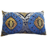 Peacock II Velvet Rectangular Pillow Cover