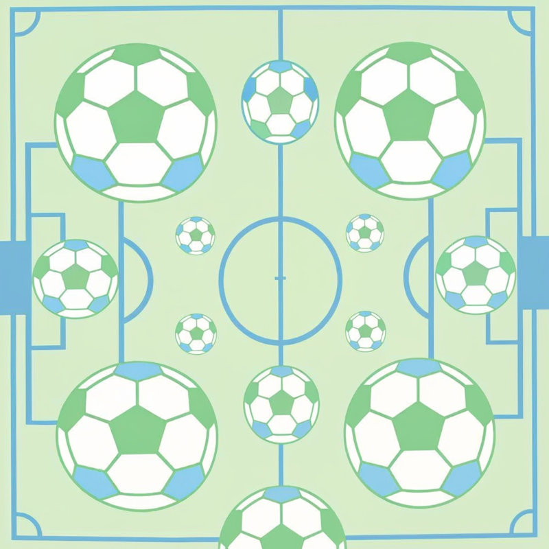 Ballons de soccer, couvertures, L 50 po x H 60 po, Vert clair / bleu clair