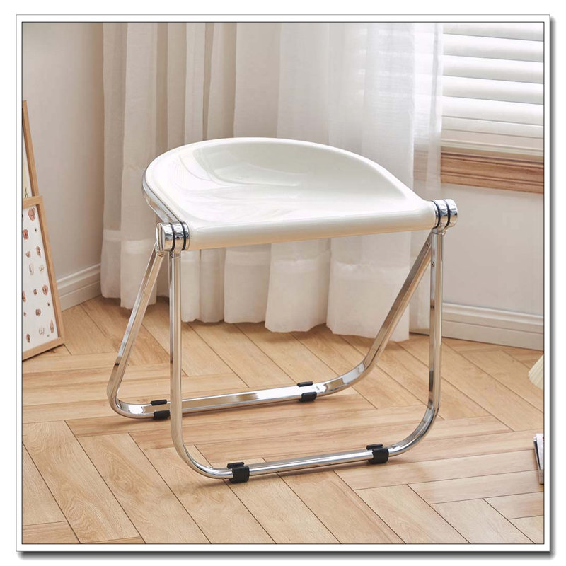 Chaise pliante usagée Home Transparent Ins Retro Office Leisure