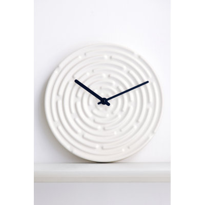 Minos Wall Clock by Manon Novelli Meringue White / Horizon Blue