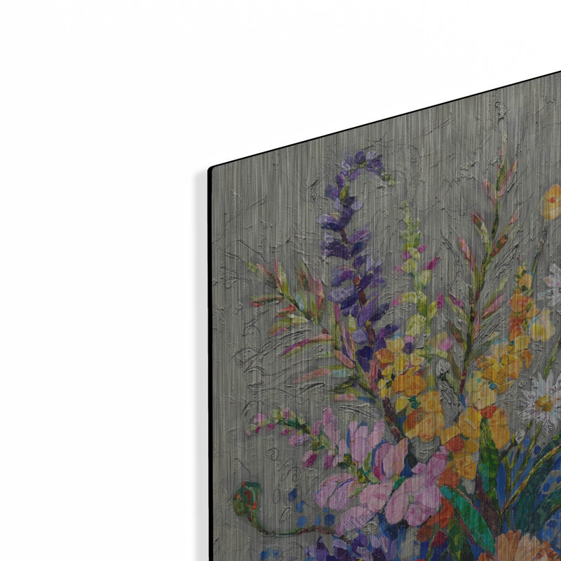 Art mural en métal Latitude Run® «Flowers For Madeline 1» par St Hilaire Elizabeth, H 24 po x l 16 po