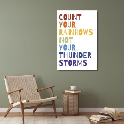 ArtDirect Wild Apple Portfolio Gallery Wrapped Canvas Art Titled: Count Your Rainbows Warm