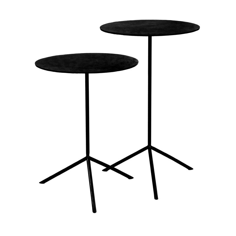 Legette Pedestal Nesting Tables, Black