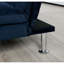 Lit de futon de style contemporain en microfibre converti en lit avec pieds de soutien supplémentaires, finition marine principale-406897340