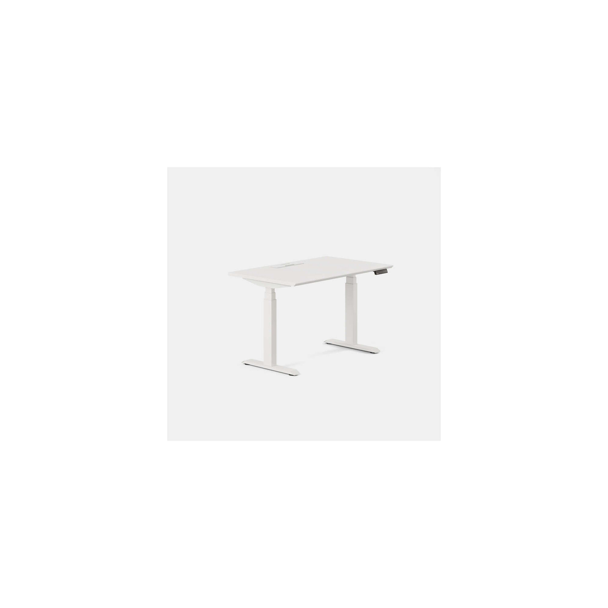 Standing Desk, White, White, 52" H x 48" W x 30" D