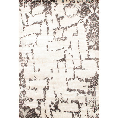 Canvello Gray Modern Bamboo Silk Rug - 6' X 9'