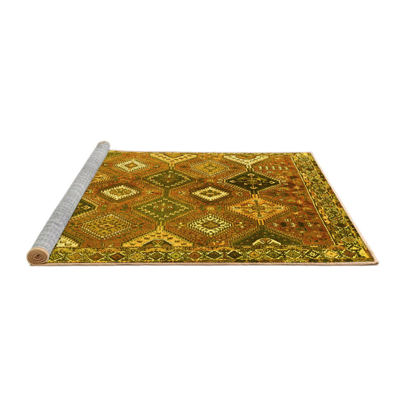 Washable Oriental Indoor Rug, Round 7'